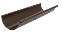 Желоб водосточный, сталь, d-125 мм, коричневый, L-3 м, Aquasystem