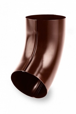 Детальное фото колено трубы 90мм 60° stal, 152(130)/90 мм, цвет темно-коричневый, galeco